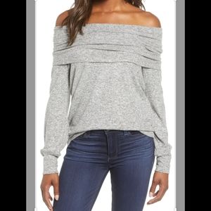 Gibson Convertible Neck Cozy Fleece Sweater NWT